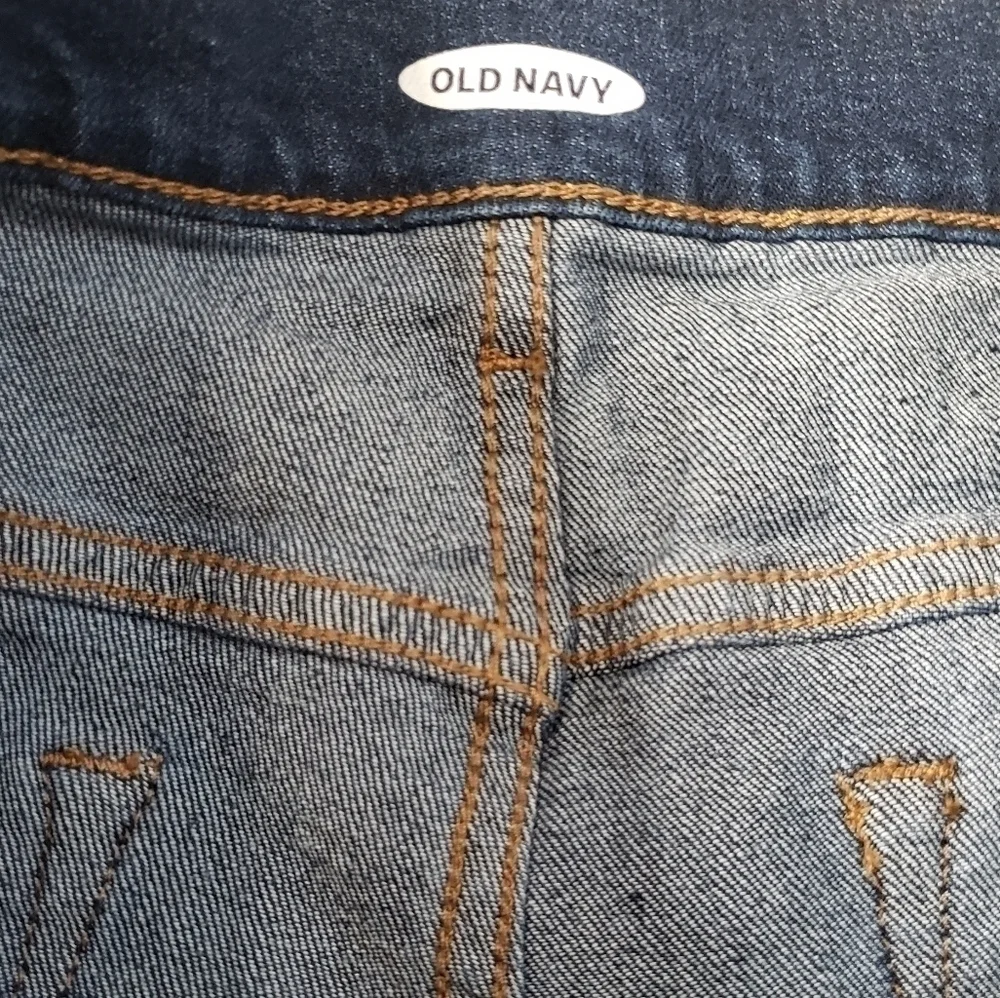 Old Navy Dark Wash Cuffed Denim Jean Shorts Size 12